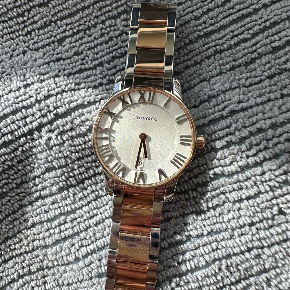 Tiffany 18 k rose gold atlas watch